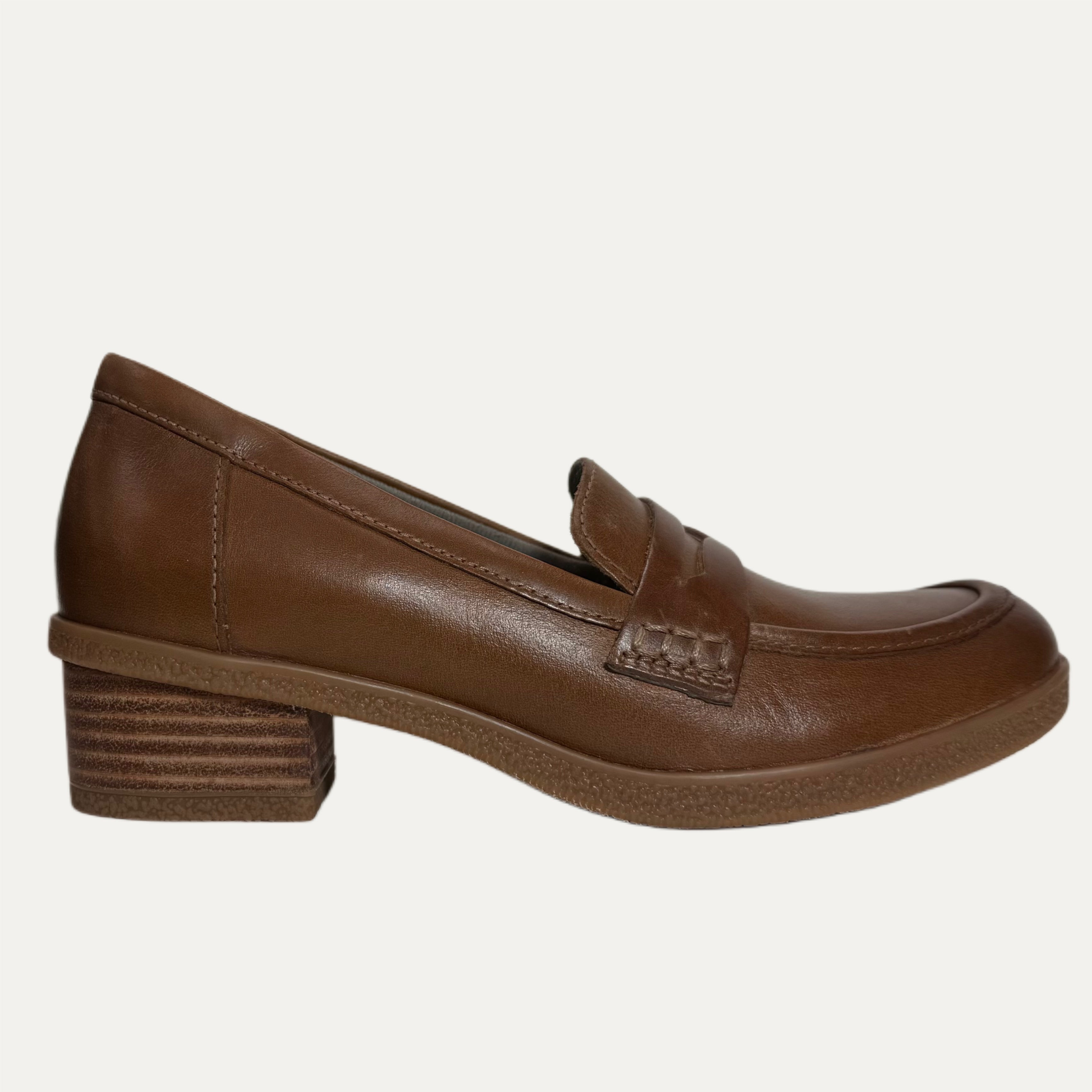 Dansko Women's Danica Loafer Tan Waterproof Burnished / 40 / M Dansko Women's Danica Loafer Tan Waterproof Burnished / 40 / M