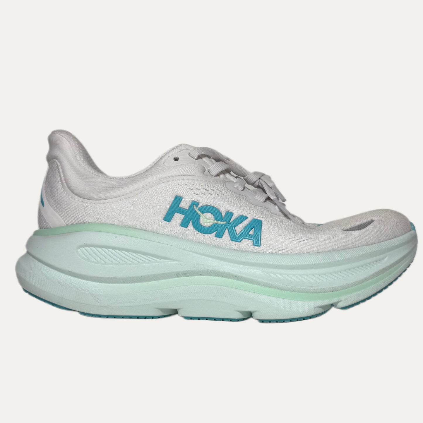 Women's HOKA Bondi 9 Athletic Shoe - Frost / Cielo Blue