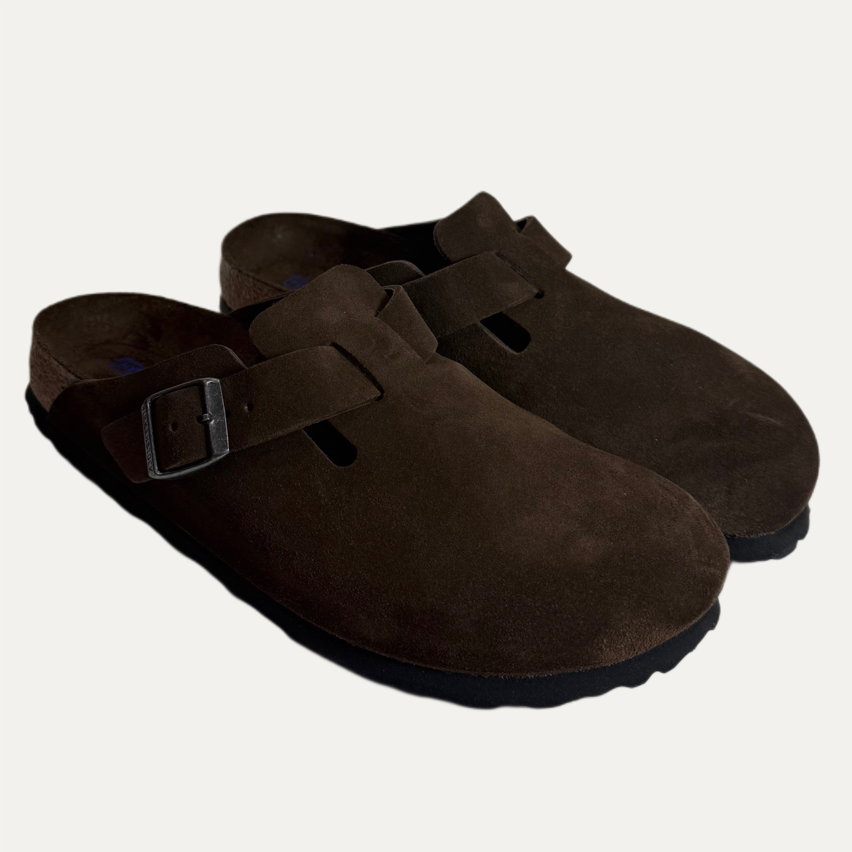 Birkenstock Boston Suede Soft Footbed Clog - Carafe Tonal