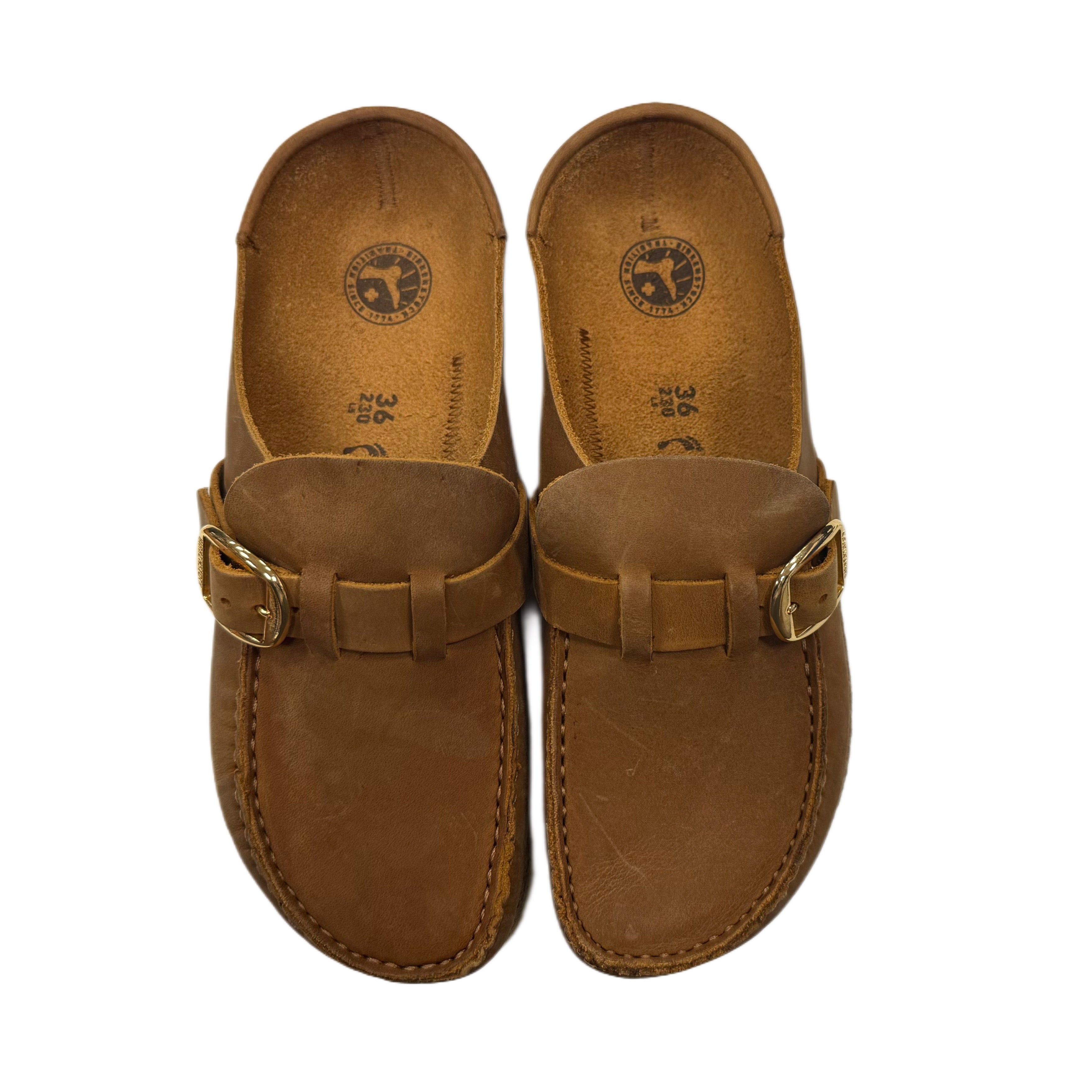 Birkenstock Buckley Leather Clog - Cognac