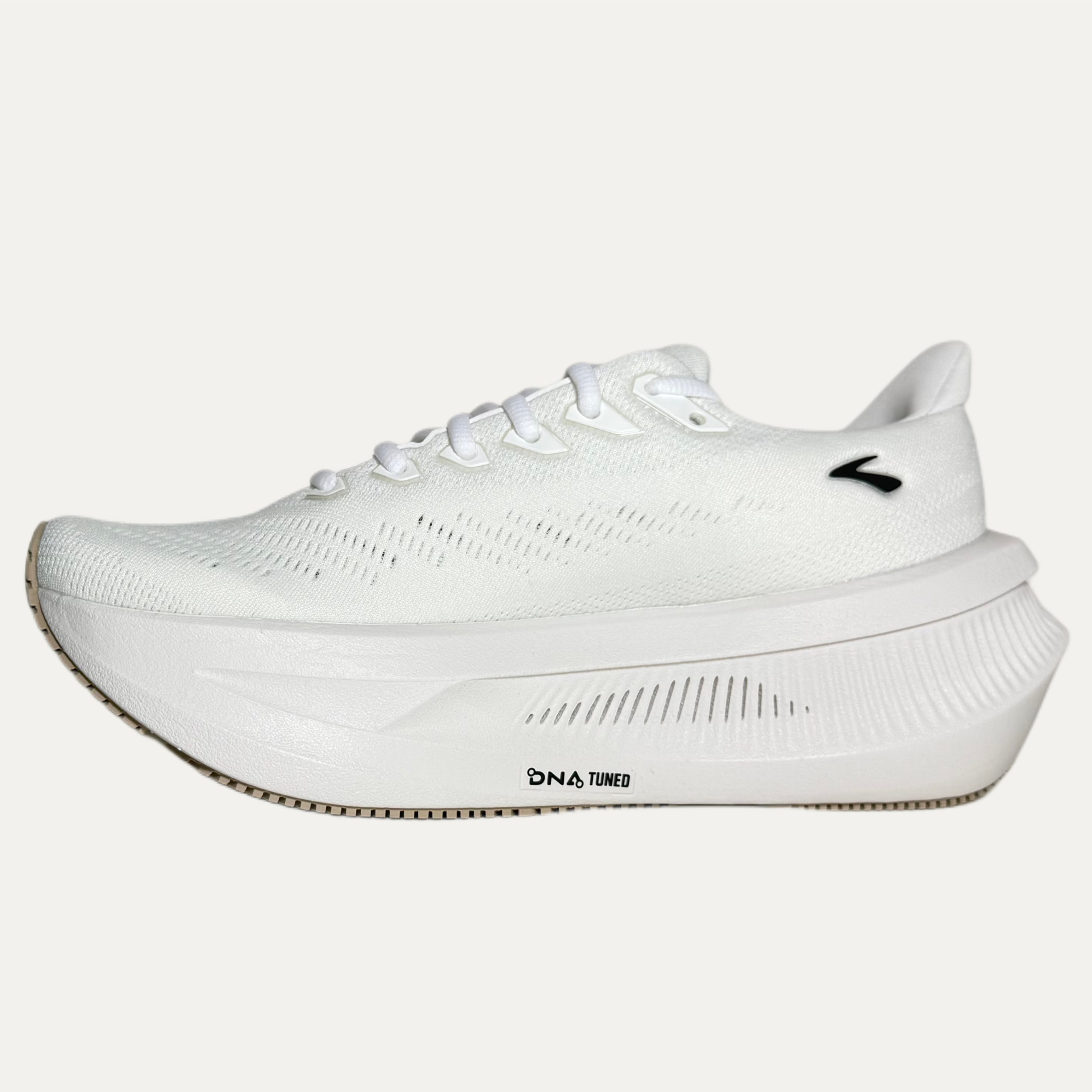 Men's Brooks Glycerin Max 2 Running Athletic Shoe - White / Black / Chateau Gray