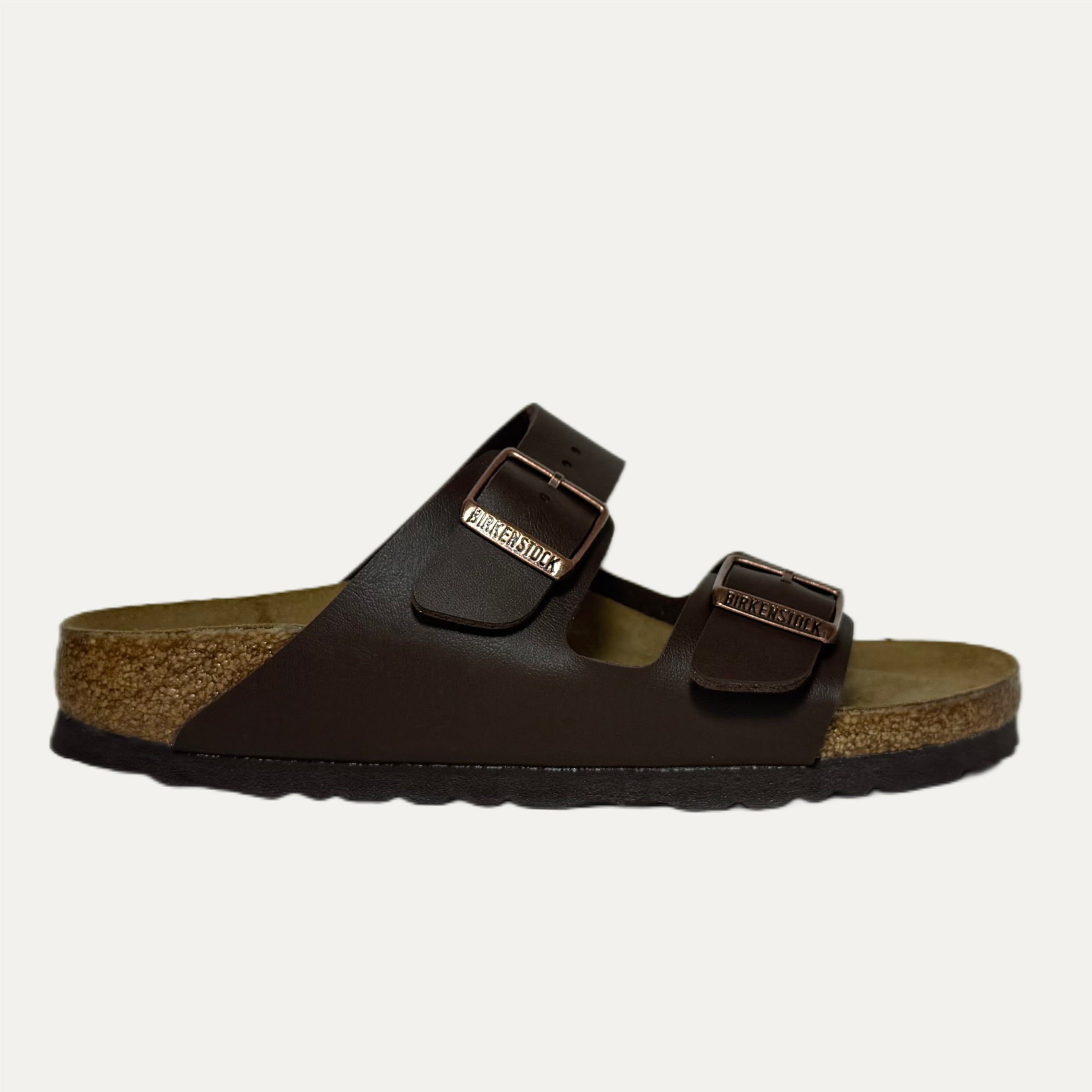 Birkenstock Arizona Slide Birko-Flor Sandal - Dark Brown – David