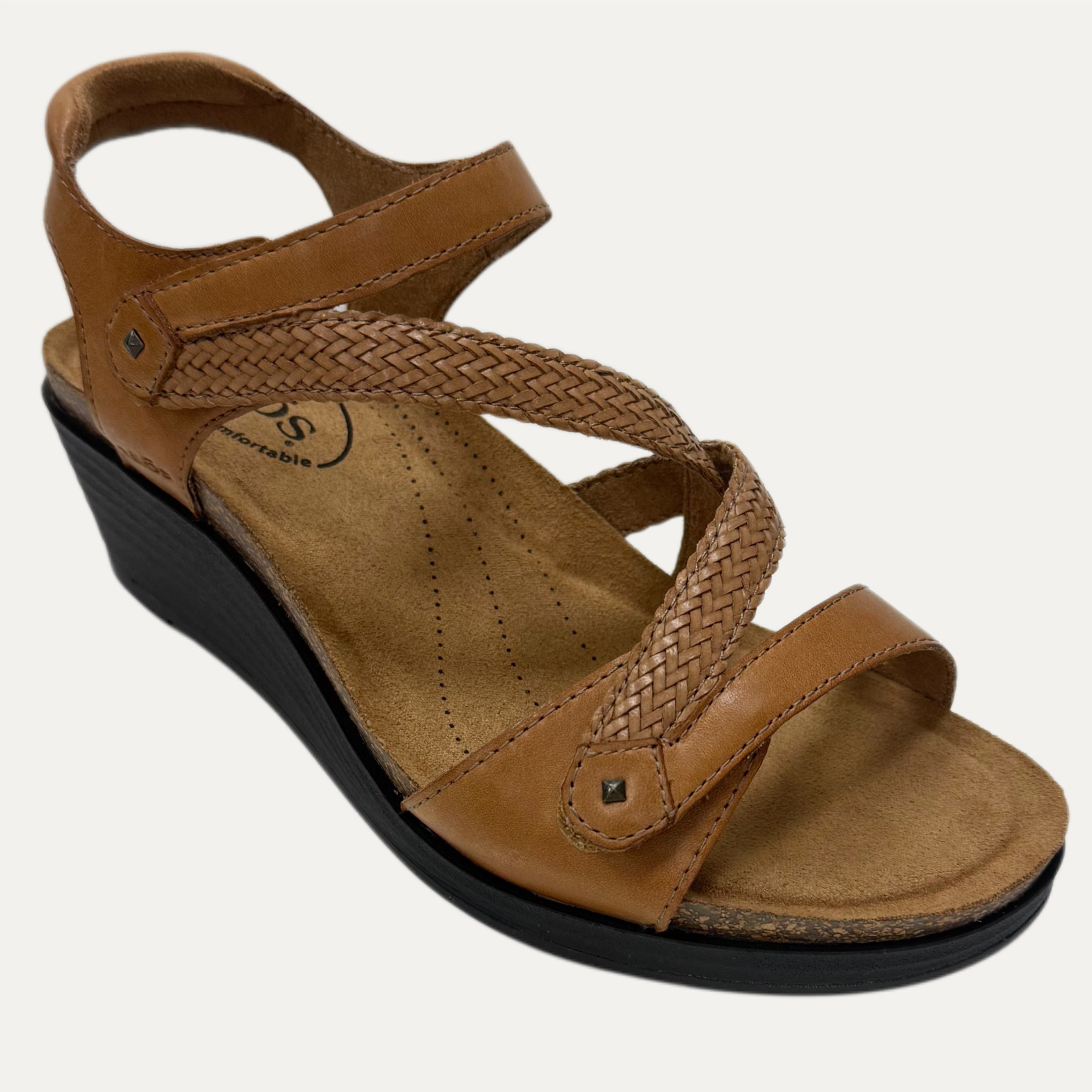 Women's Taos Zecret Leather Strap Wedge Sandal