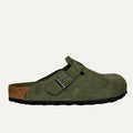 Birkenstock Boston Suede Soft Footbed Clog - Thyme