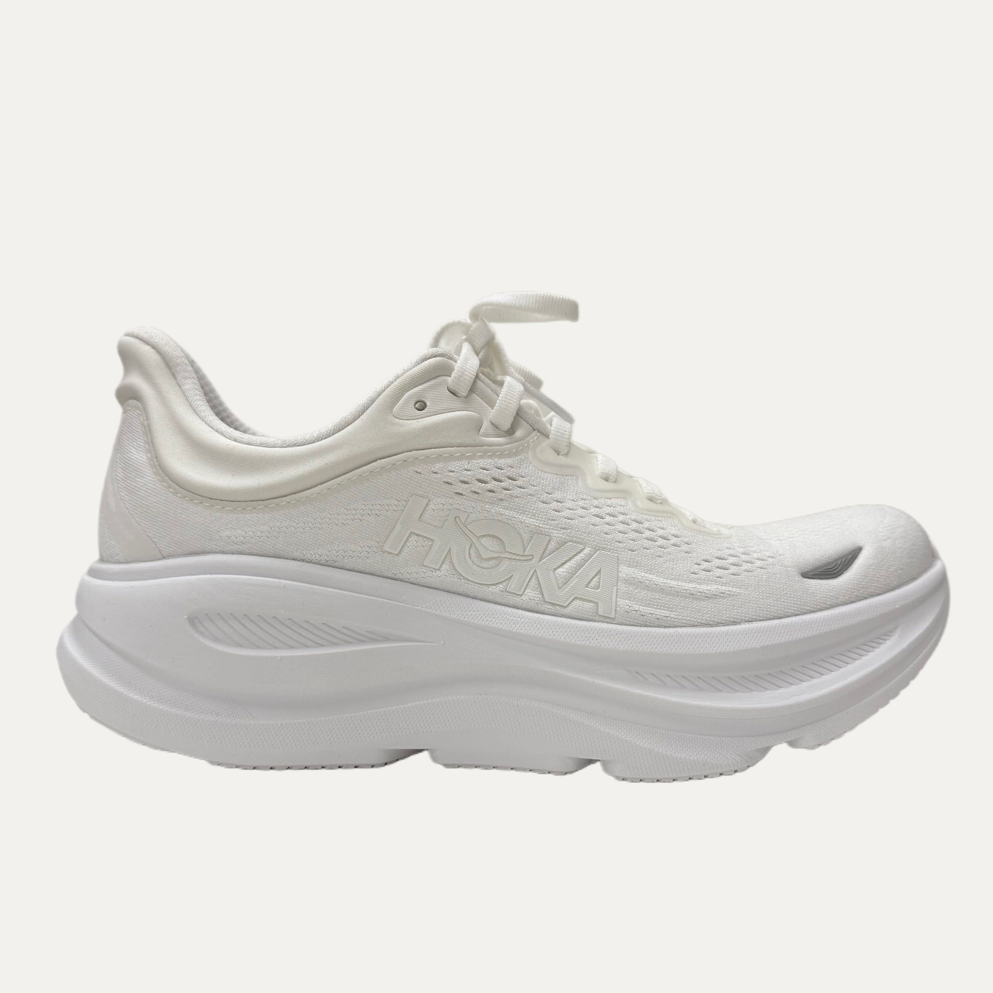 Women's HOKA Bondi 9 Athletic Shoe - White / White