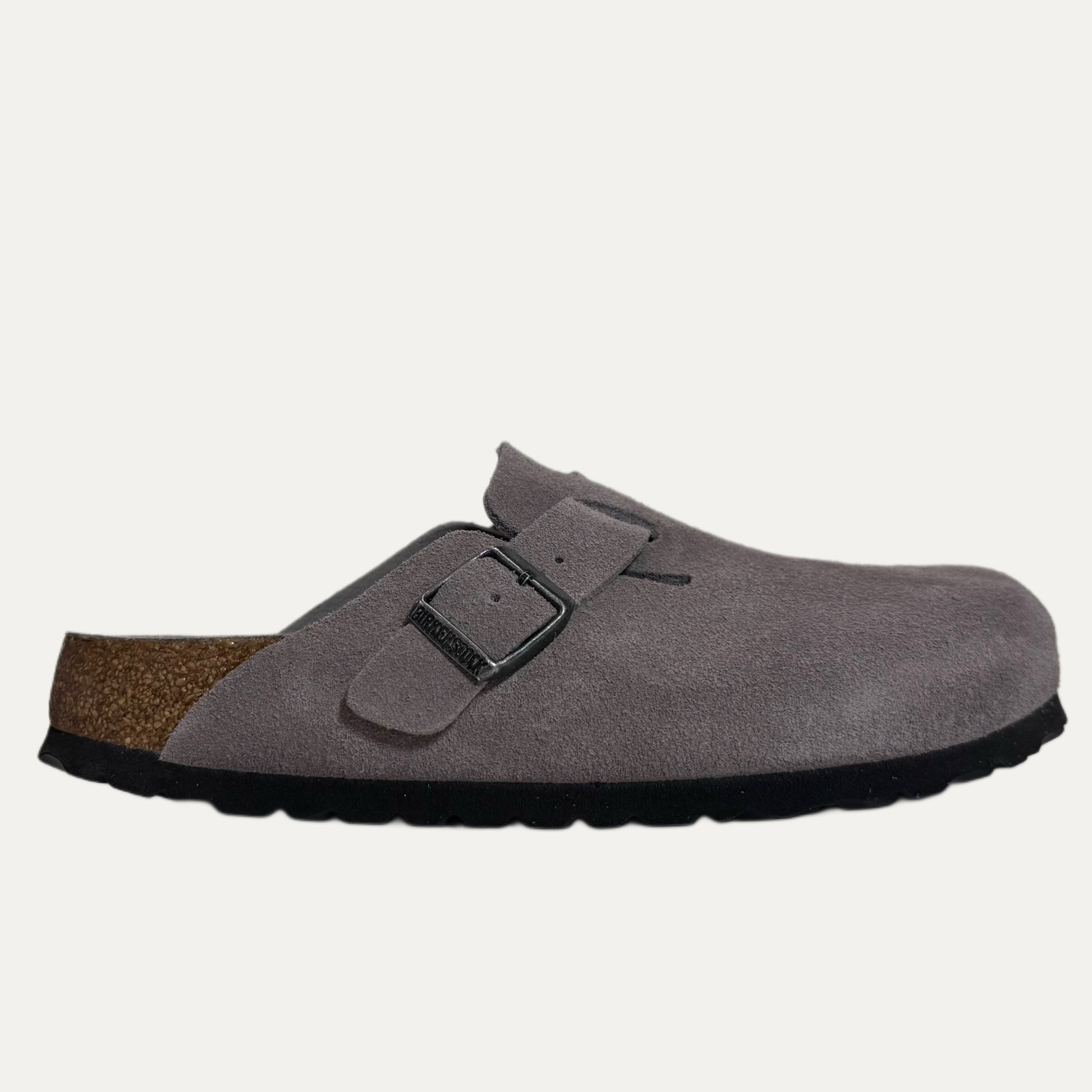 Birkenstock Boston Suede Soft Footbed Clog - Faded Purple Tonal