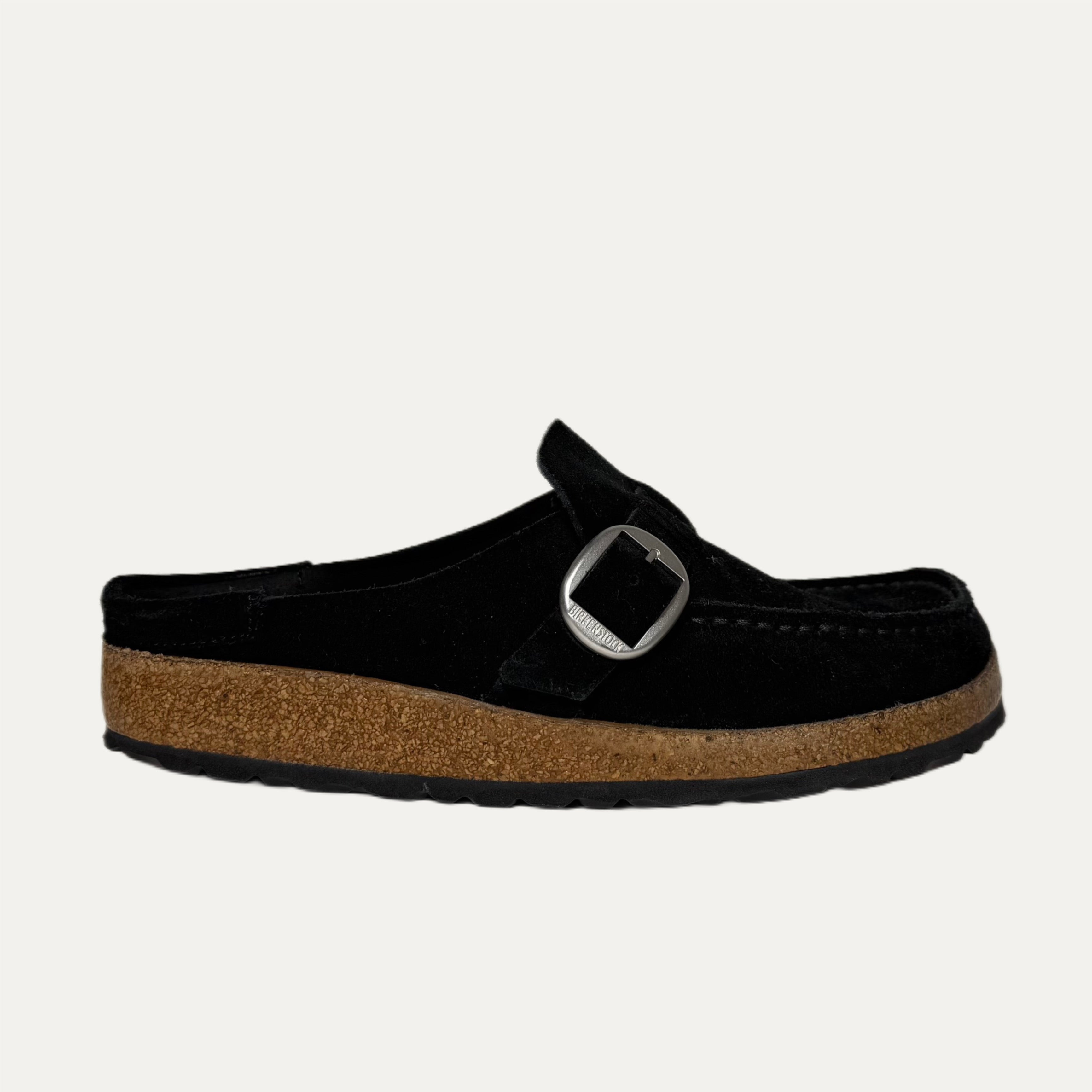 Birkenstock Buckley Suede Clog - Black