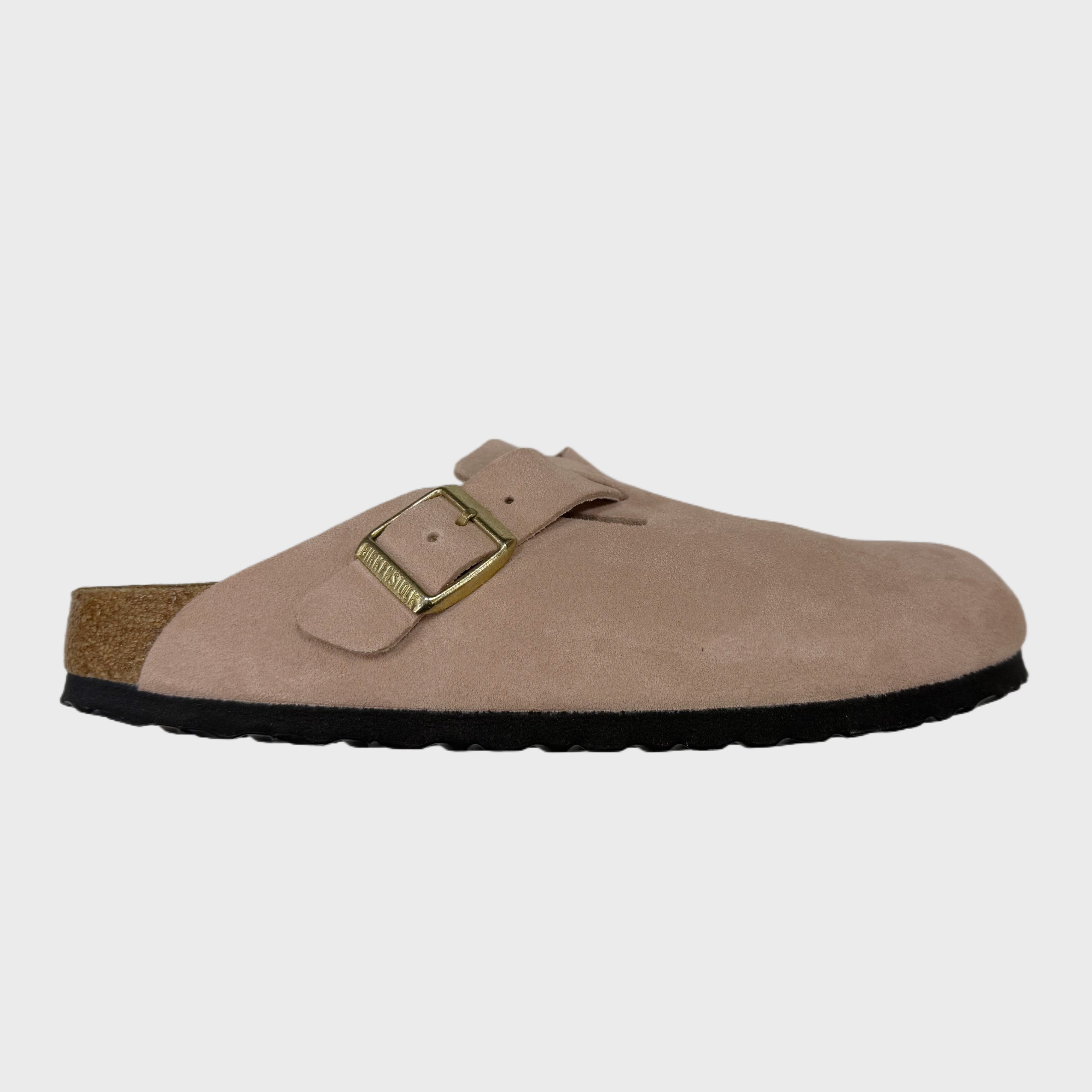 Birkenstock Boston Suede Clog - Light Rose