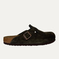 Birkenstock Boston Suede Soft Footbed Clog - Mocha