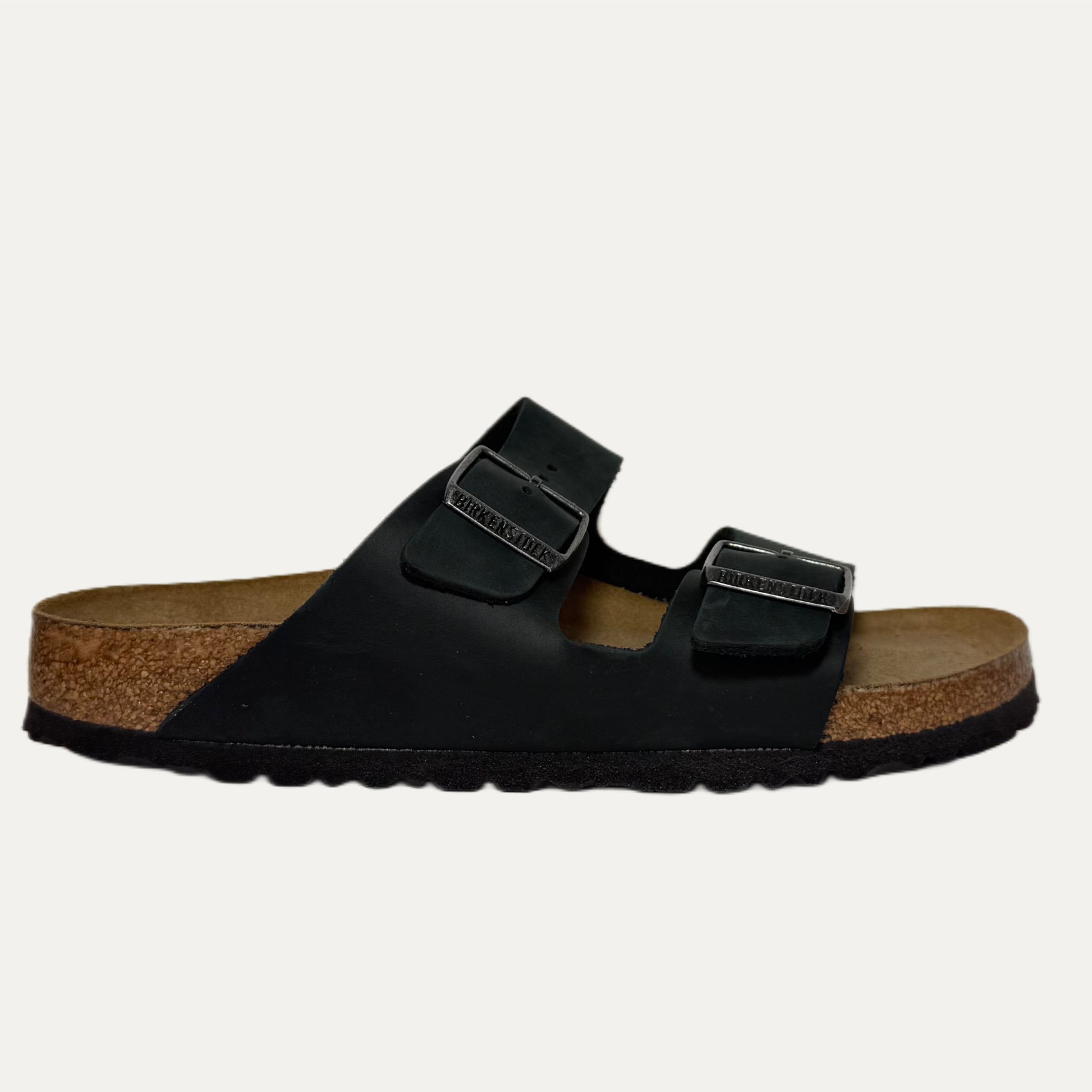 Birkenstock Arizona Slide Leather Sandal - Black