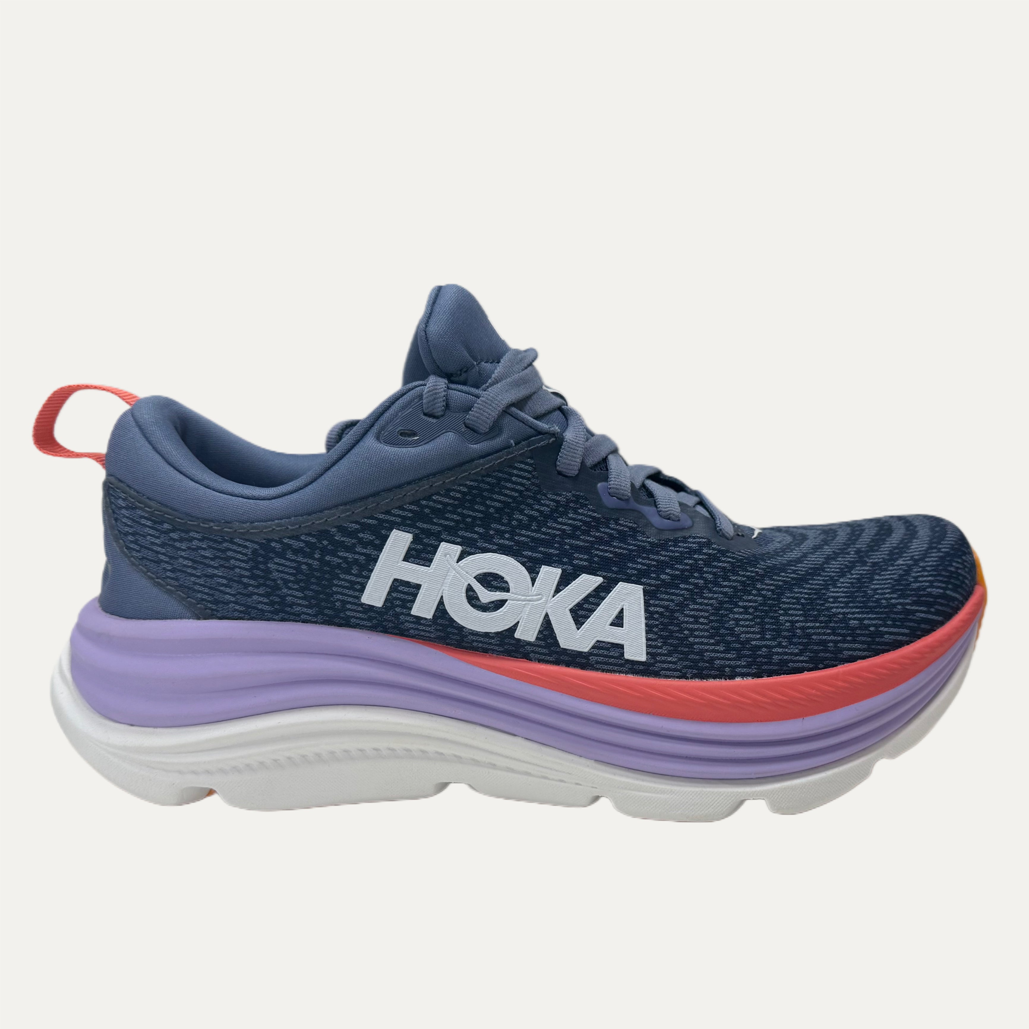 Women's HOKA Gaviota 5 Athletic Shoe - Anchor / Grapefruit