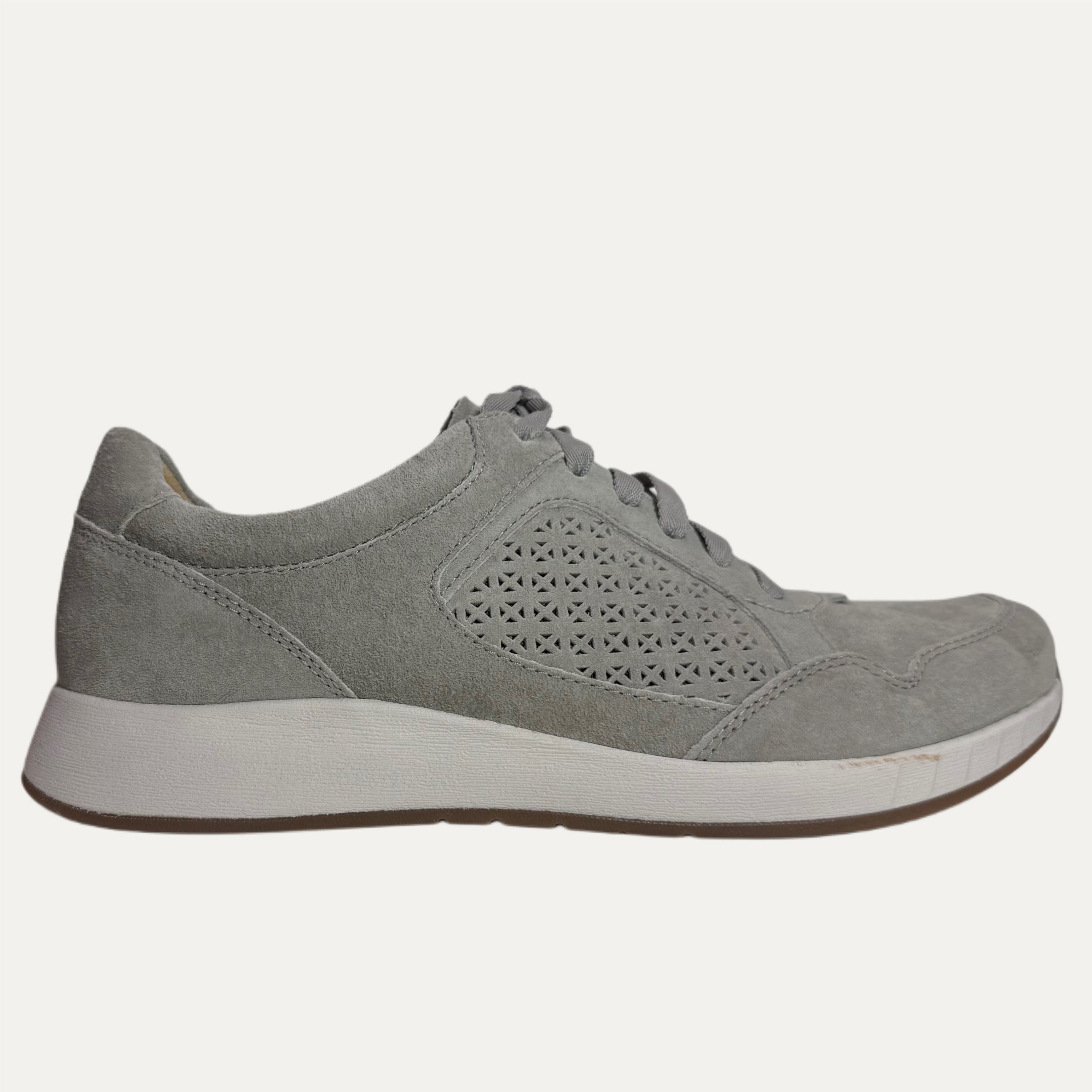 Gray sneaker on a white background