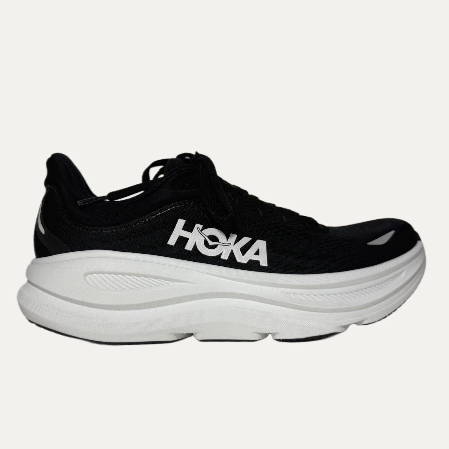 Women's HOKA Bondi 9 Athletic Shoe - Black / White