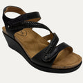 Women's Taos Zecret Leather Strap Wedge Sandal