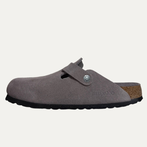 Birkenstock Boston Suede Soft Footbed Clog - Faded Purple Tonal