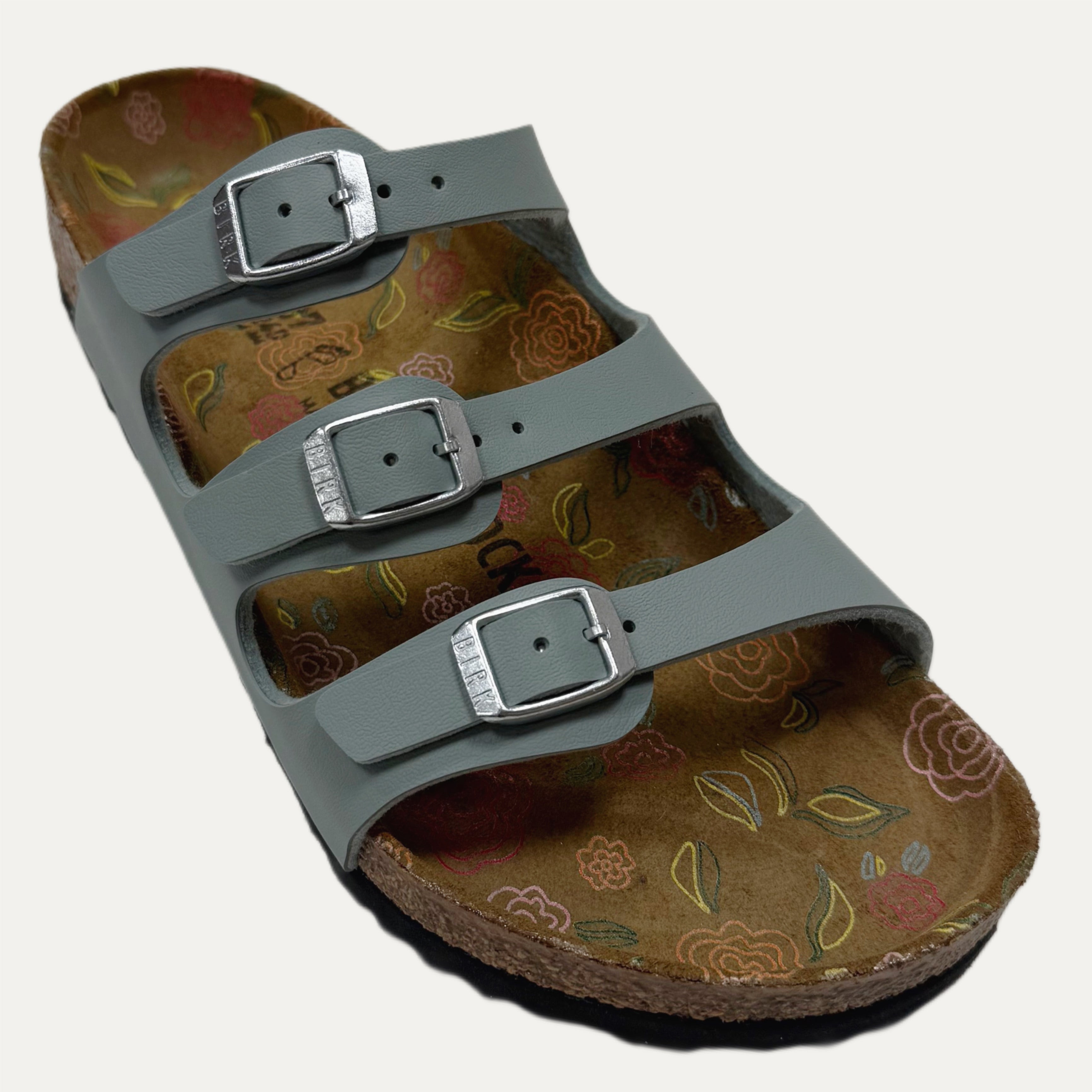 Birkenstock Florida Birko-Flor Sandal - Pure Sage Floral Footbed