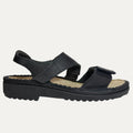 Black sandal with a white background