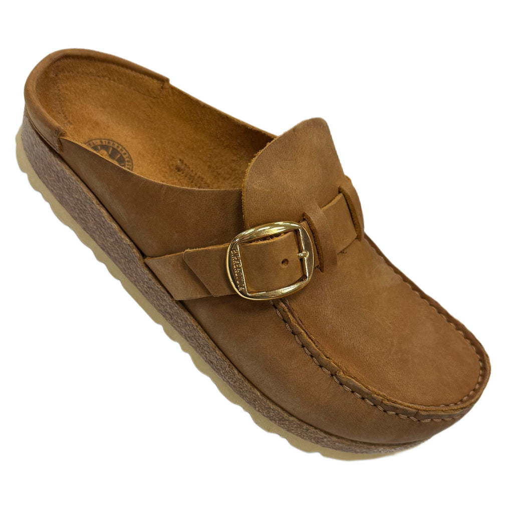 Birkenstock Buckley Leather Clog - Cognac