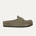 Birkenstock Naples Wrapped Suede Clog - Taupe