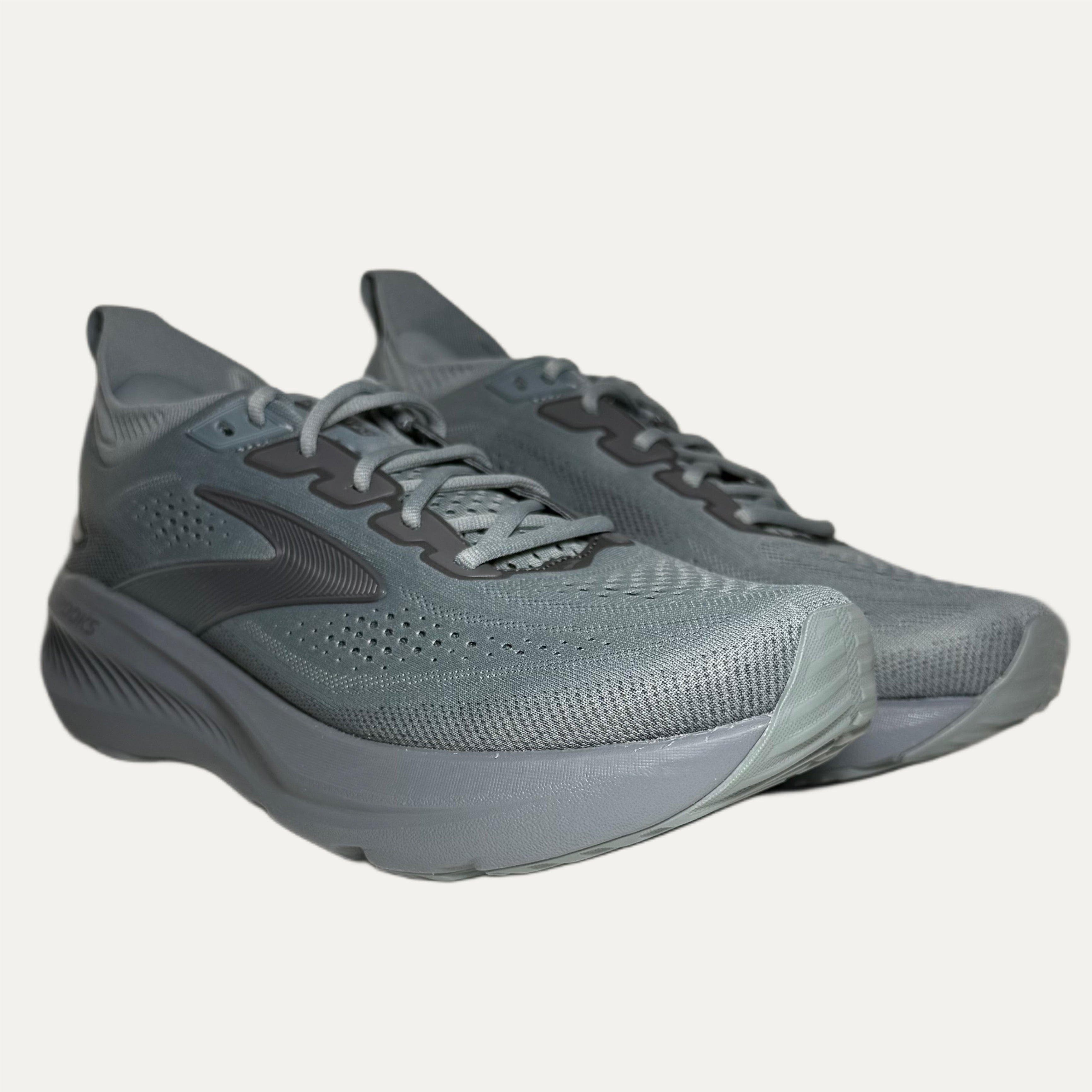 Men's Brooks Glycerin 23 Road Running Athletic Shoe - Grey / Blackened Pearl / Black