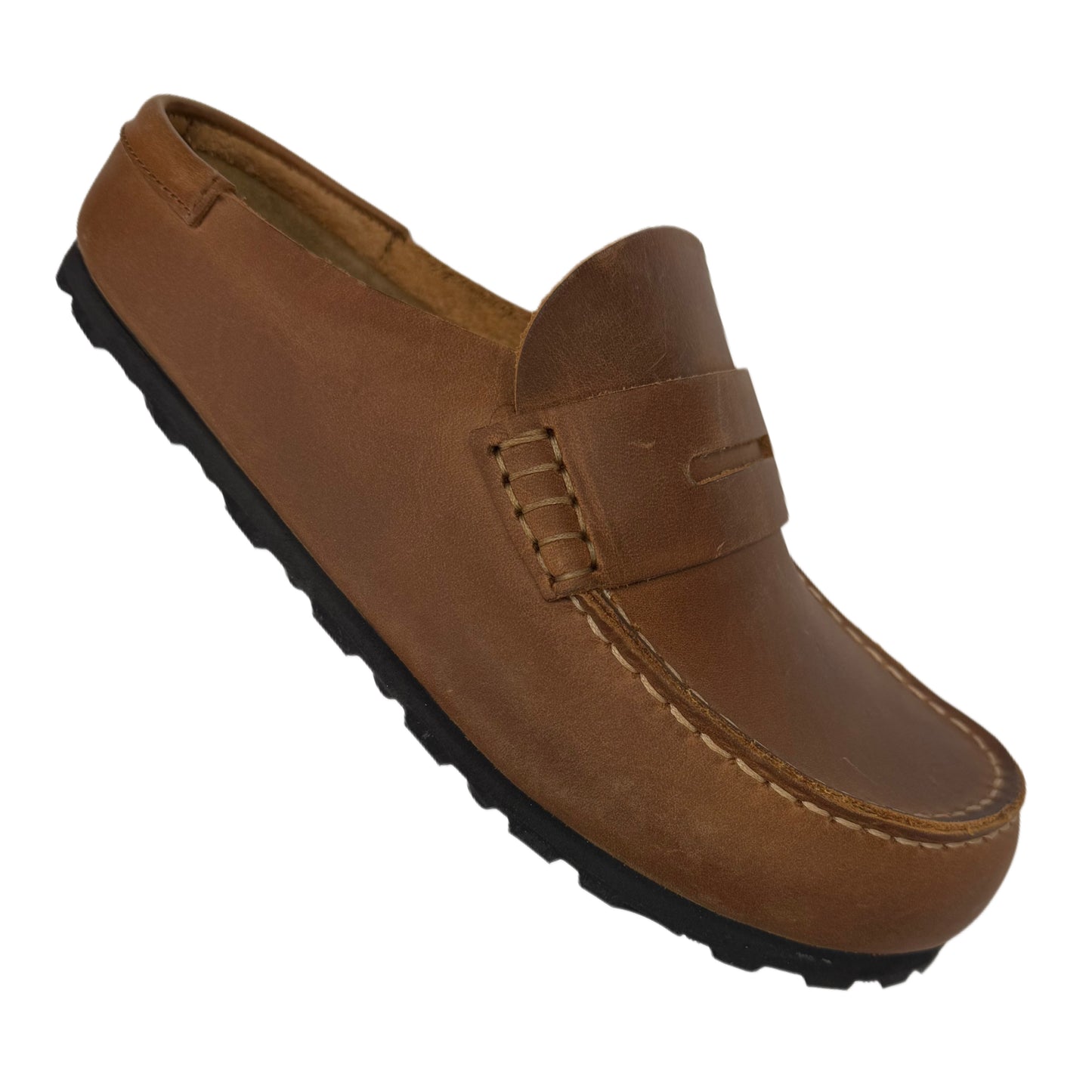 Birkenstock Naples Wrapped Leather Clog - Cognac