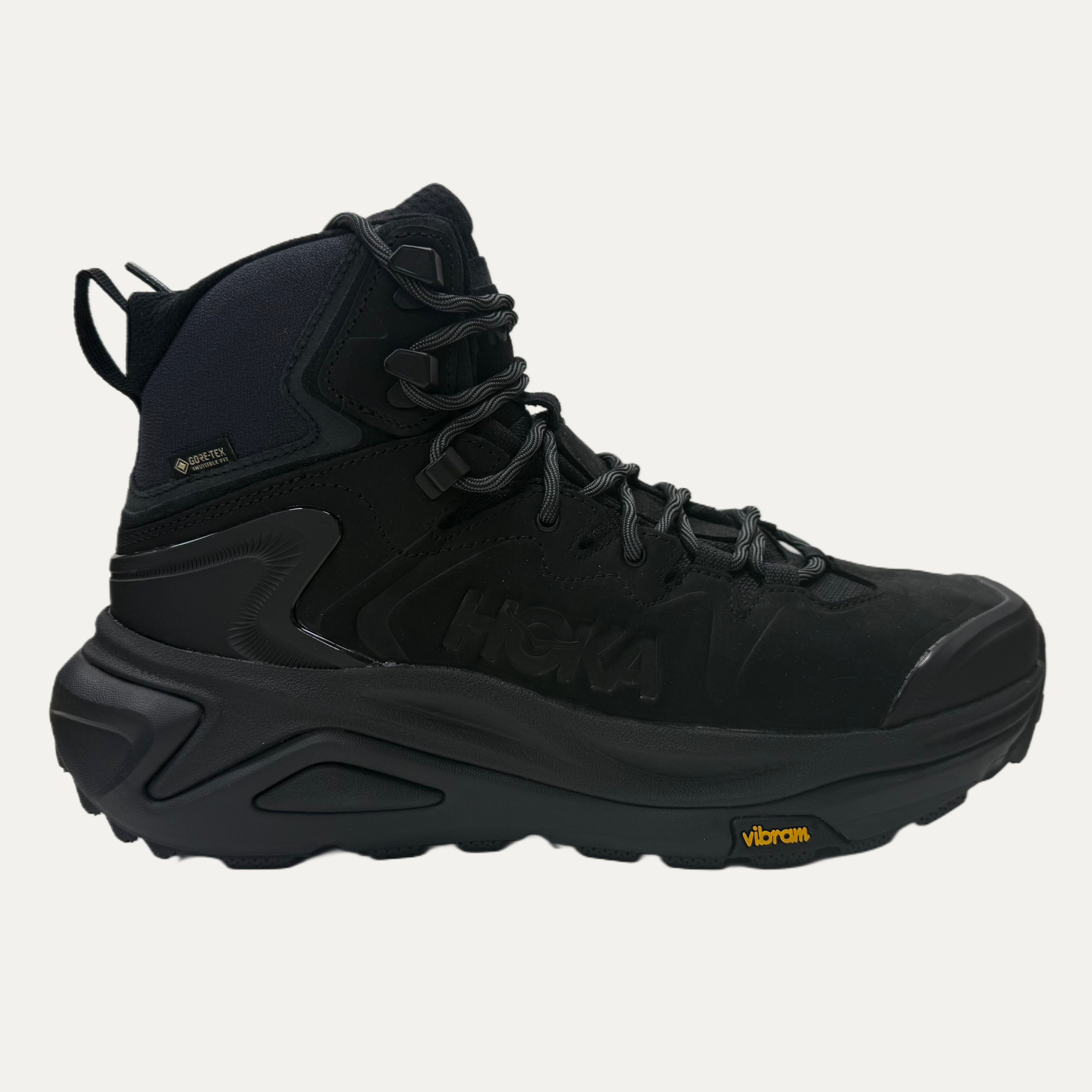 Men's HOKA Kaha 3 GTX Hiking Boot - Black – David Parker Shoes