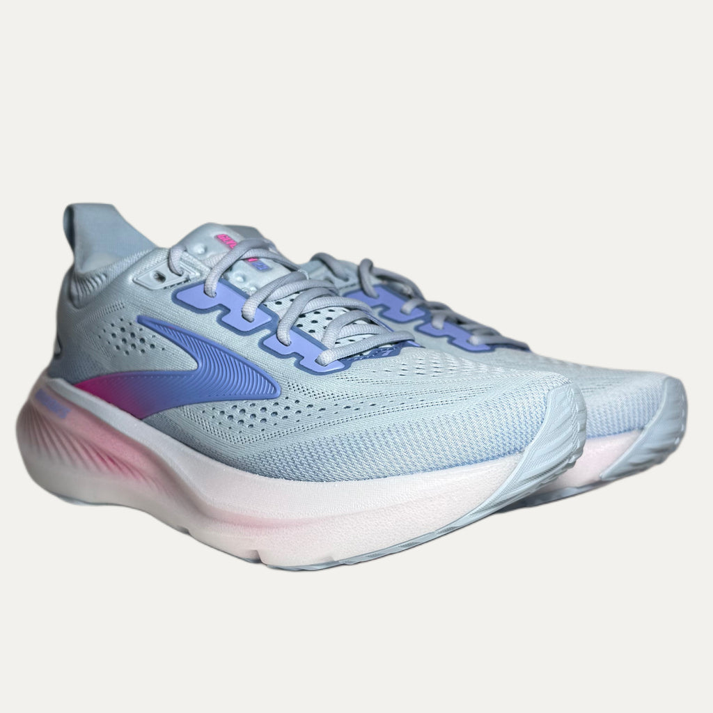 Women's Brooks Glycerin 23 Road Running Athletic Shoe - Skyway / Blazing Bell / Pink