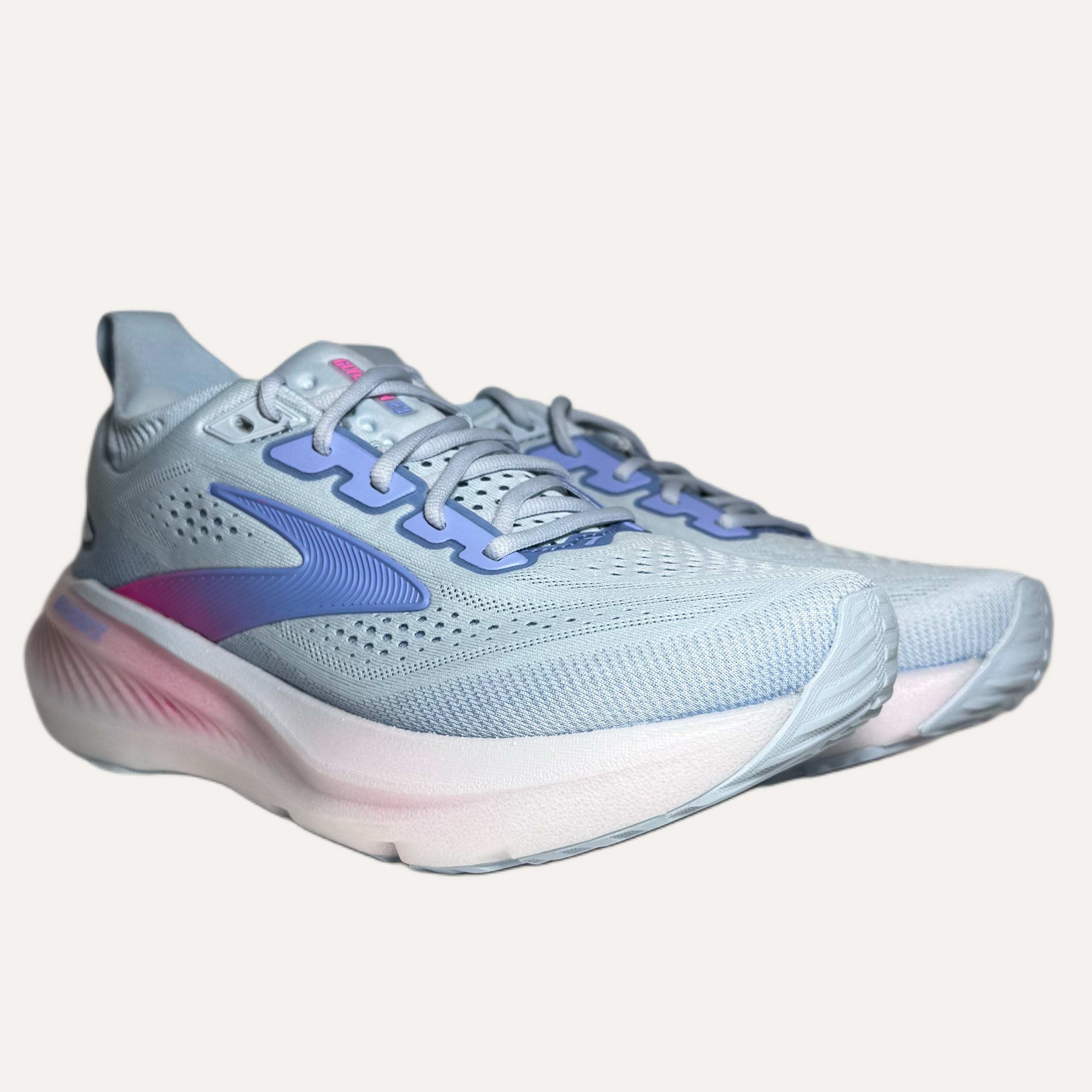 Women's Brooks Glycerin 23 Road Running Athletic Shoe - Skyway / Blazing Bell / Pink