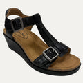 Women's Taos Top Notch Leather Strap Buckle Wedge Sandal