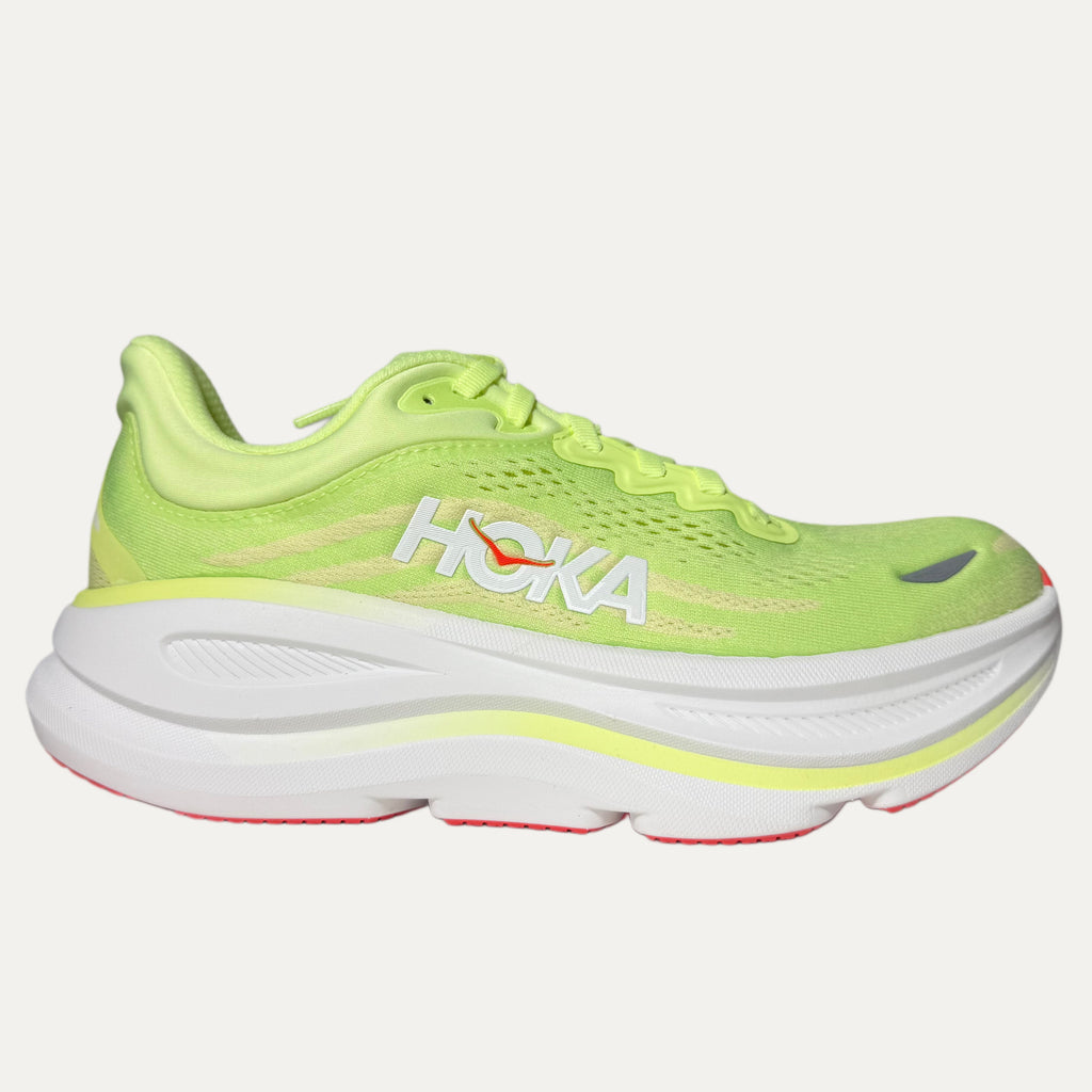 Women's HOKA Bondi 9 Athletic Shoe - Neon Yuzu / Sunlight