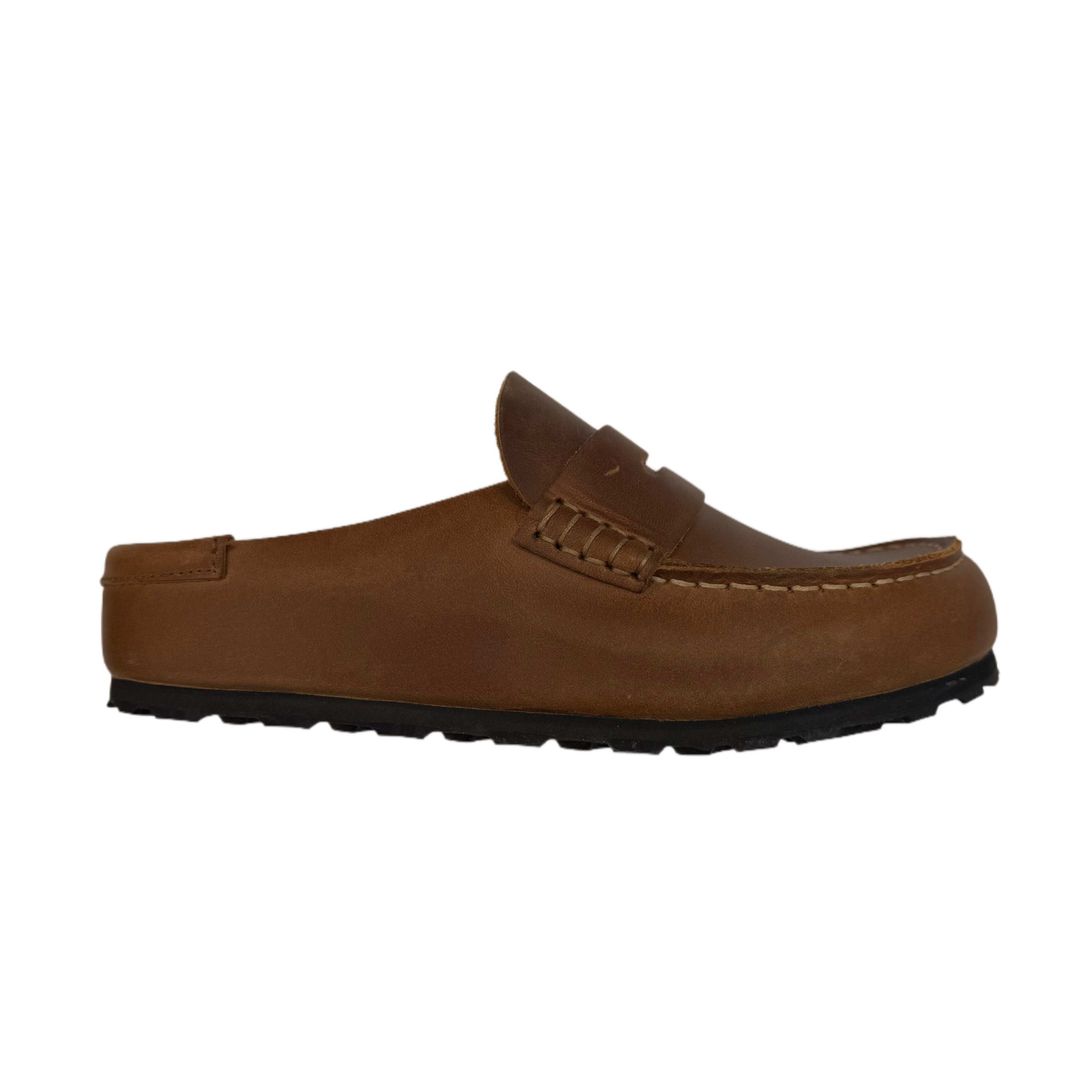 Birkenstock Naples Wrapped Leather Clog - Cognac