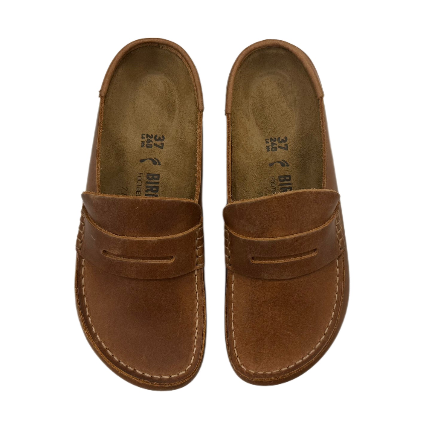 Birkenstock Naples Wrapped Leather Clog - Cognac