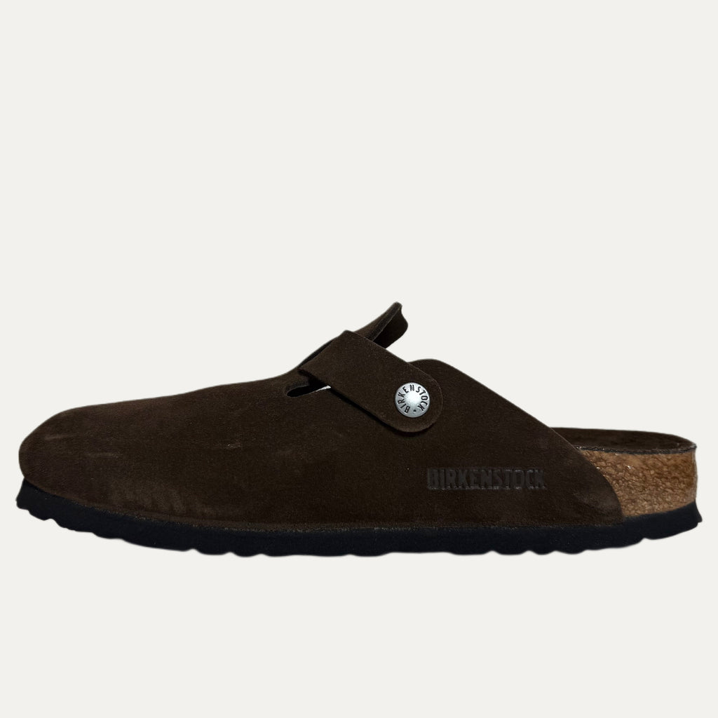 Birkenstock Boston Suede Soft Footbed Clog - Carafe Tonal