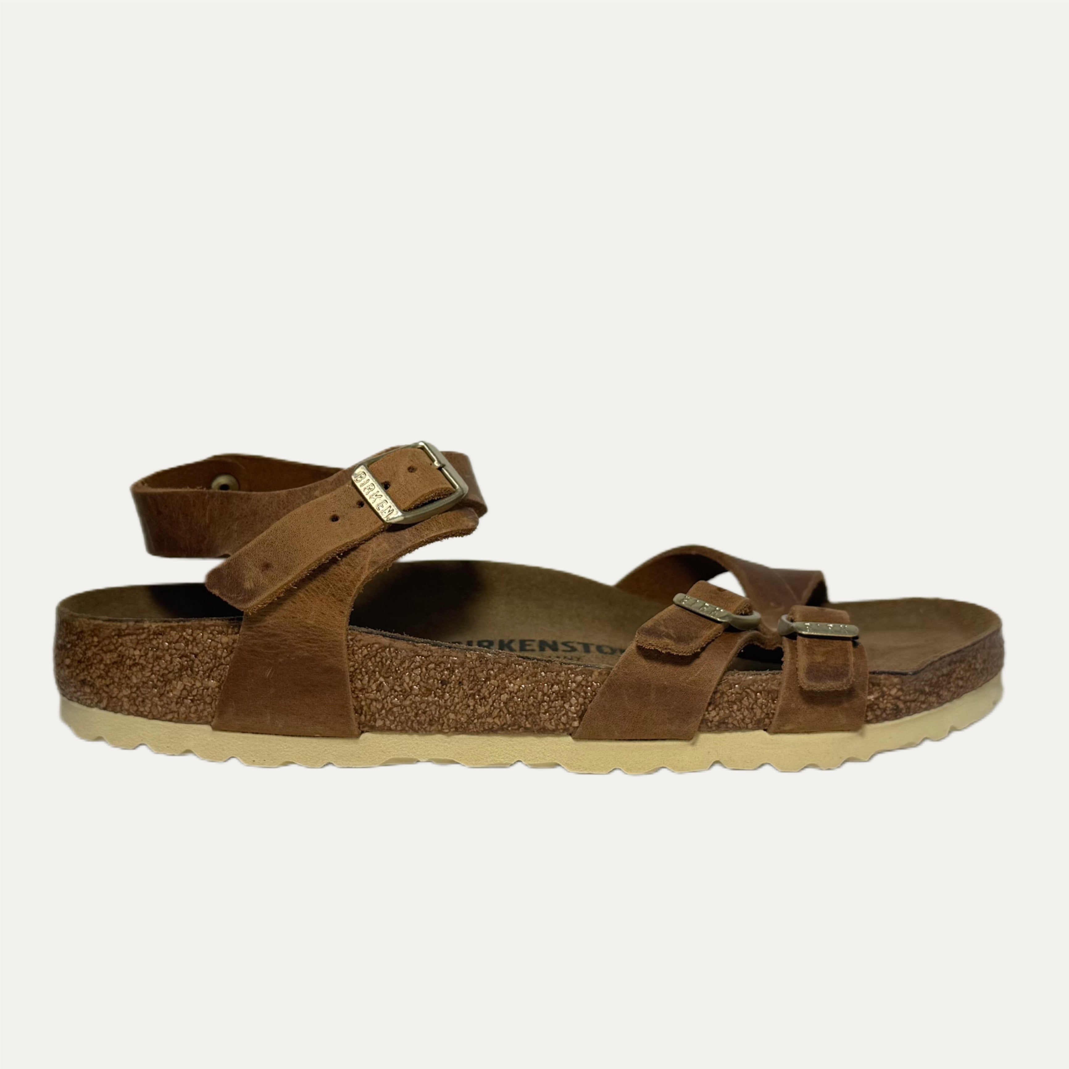 Birkenstock Kumba Leather Sandal - Cognac