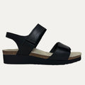 Black sandal with a cork sole