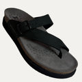 Black sandal with a cork sole