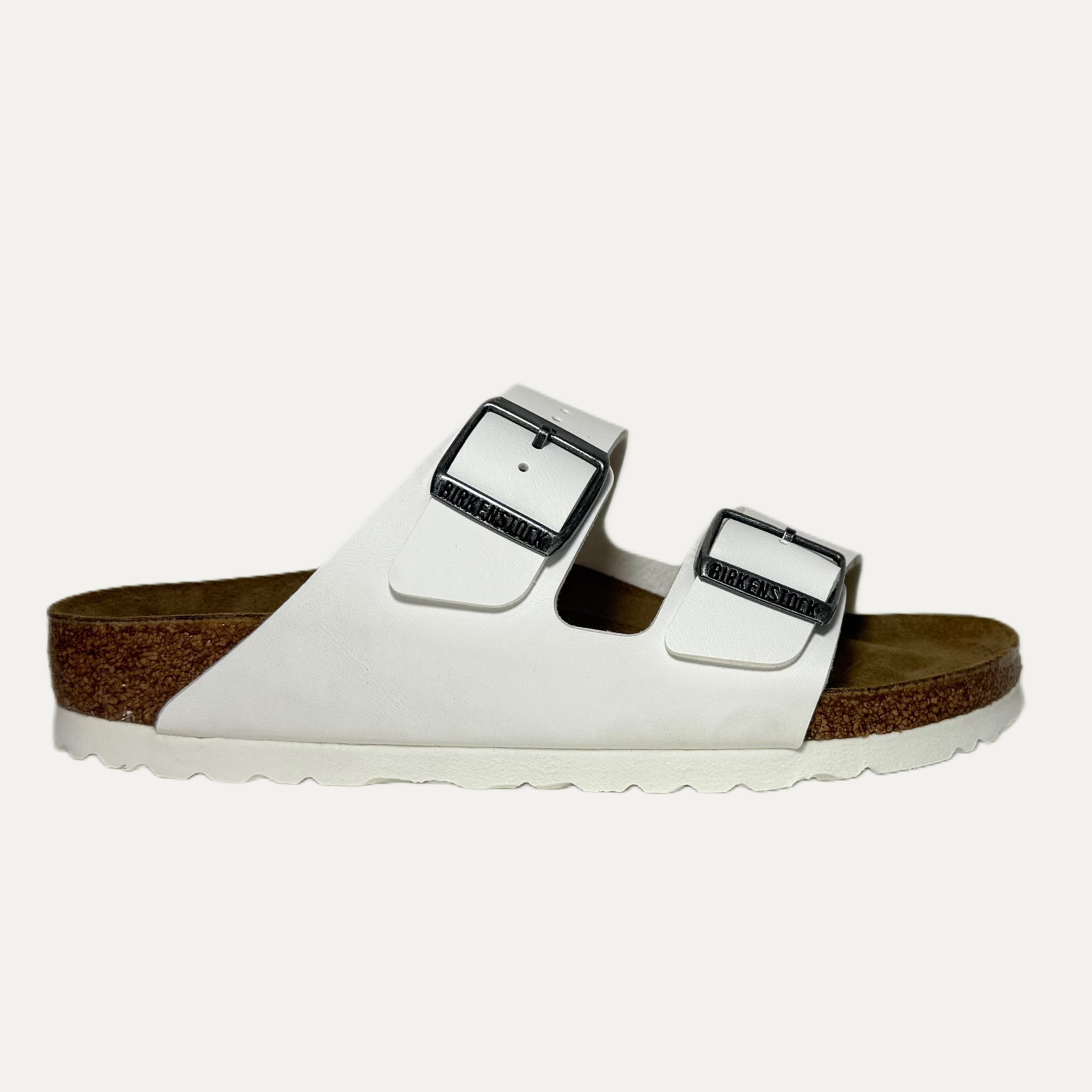 Birkenstock Arizona Slide Birko-Flor Sandal - White