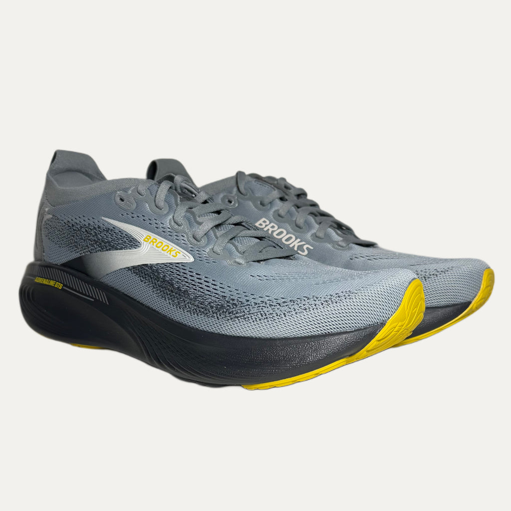 Men's Brooks Adrenaline GTS 25 Running Athletic Shoe - Primer Grey / Ebony / Jasmin