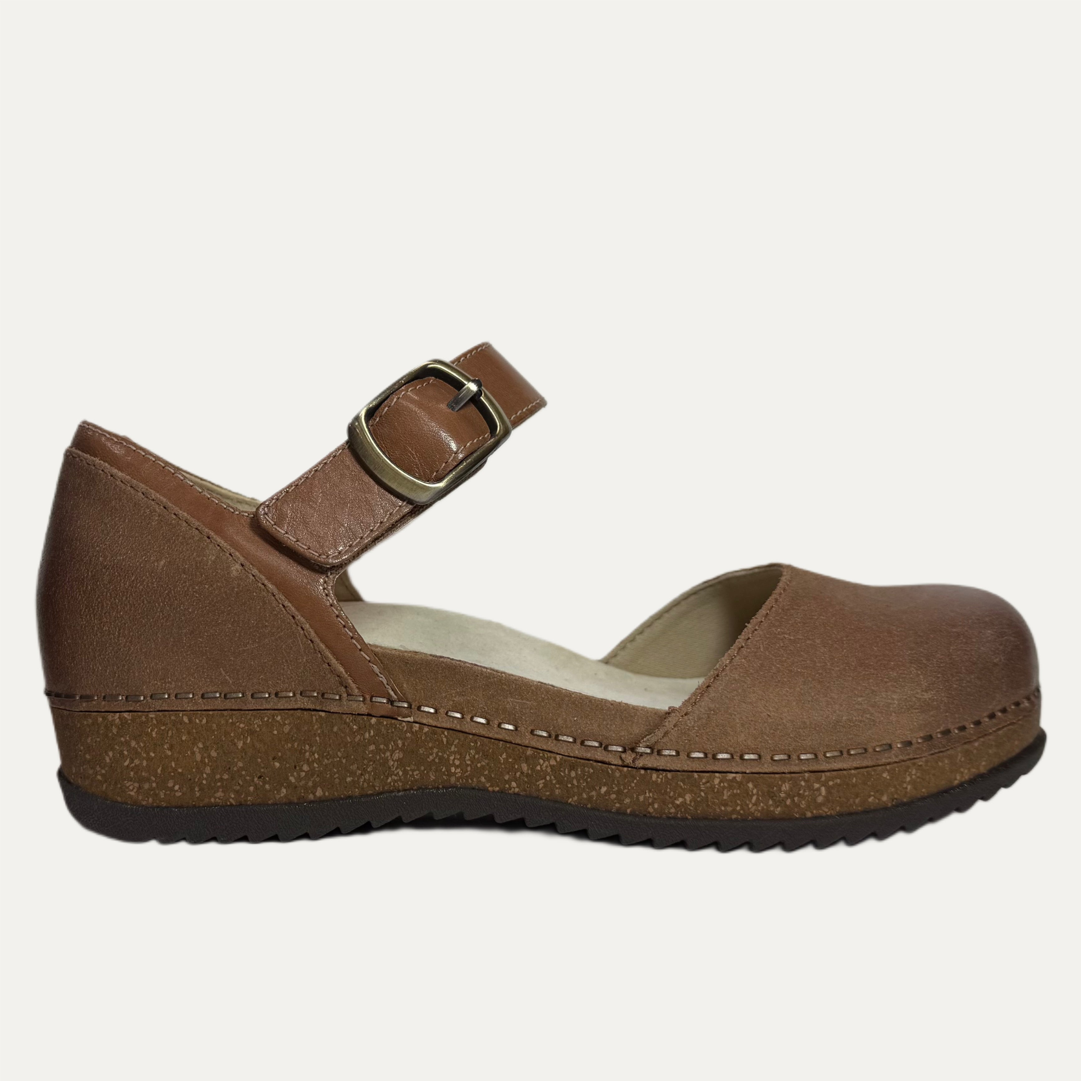 Women's Dansko Mae Mary Jane - Tan Burnished Suede