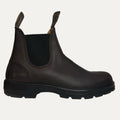 Brown Chelsea boot on a white background
