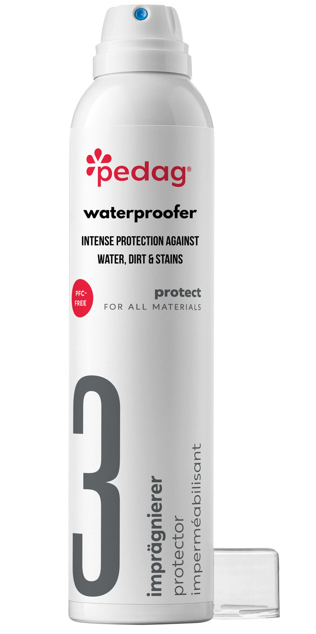 Pedag waterproofer spray can on a white background