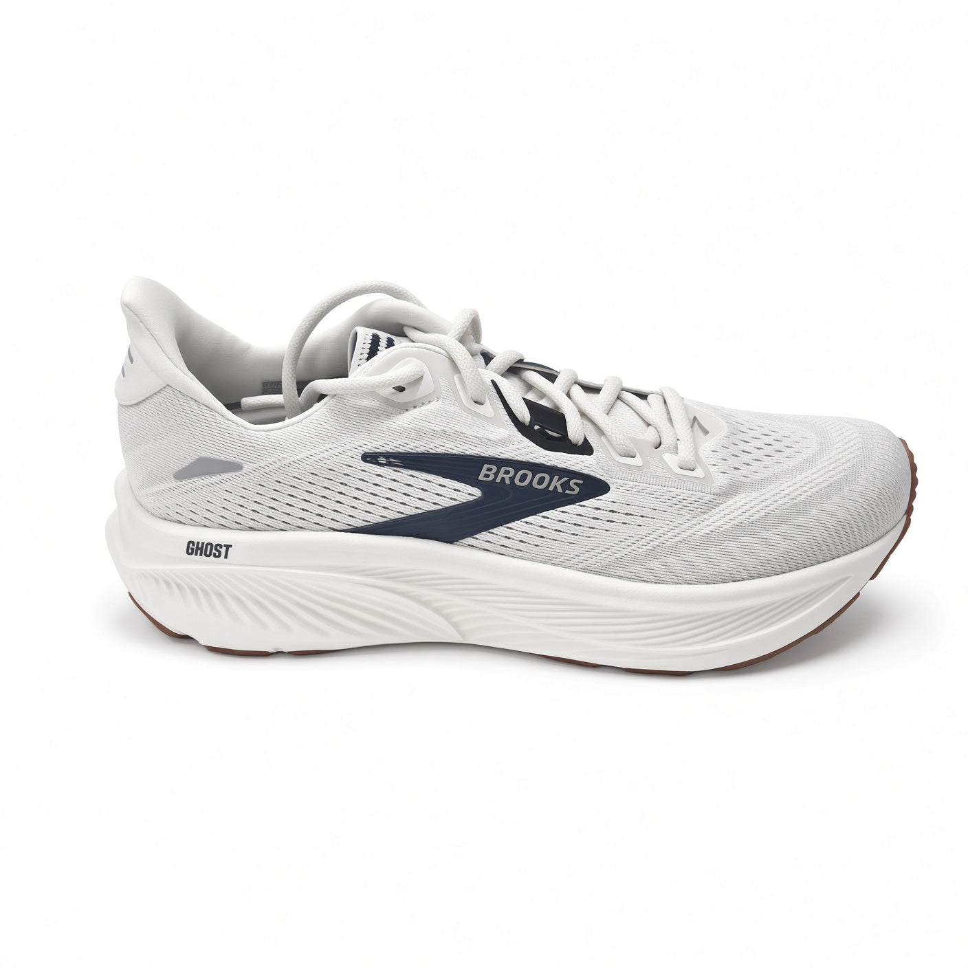 Men's Brooks Ghost 18 Running Athletic Shoe Grey/Spruce/Tan
