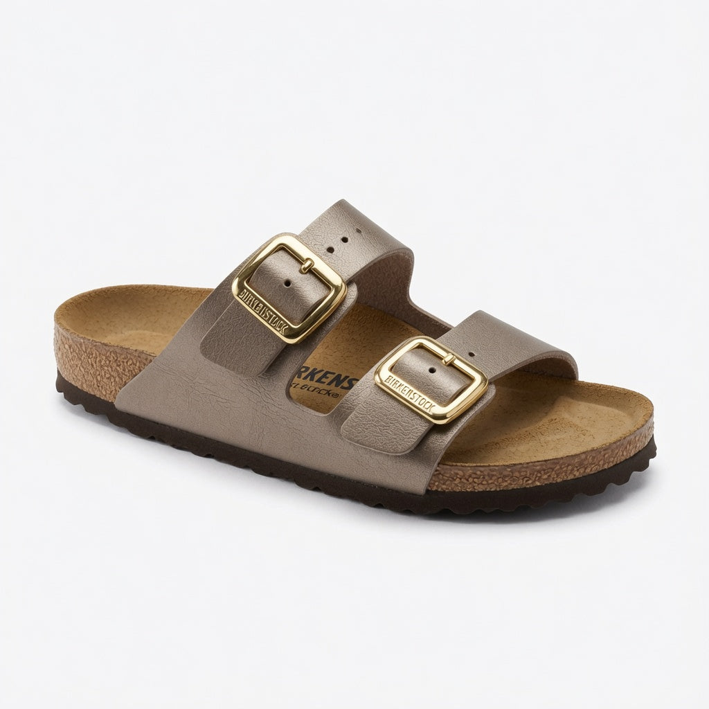 Birkenstock Sydney Big Buckle Slide Sandal - Graceful Taupe