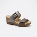 Women's Dansko Shannon Wedge Sandal - Pewter/Taupe