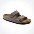 Birkenstock Arizona Slide Suede Soft Footbed Sandal - Purple Tonal