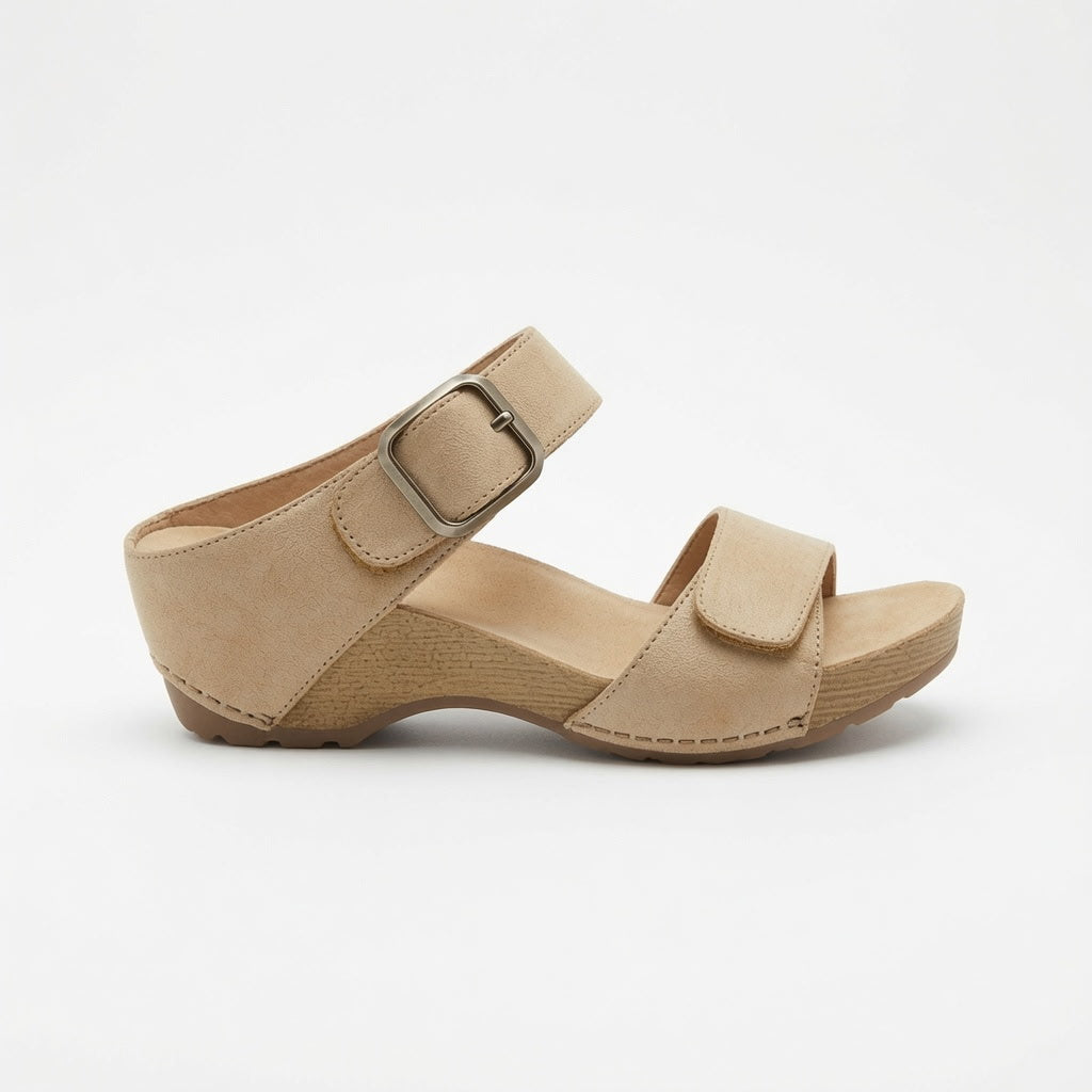 Women's Dansko Tanya Milled Burnished Sandal - Tan
