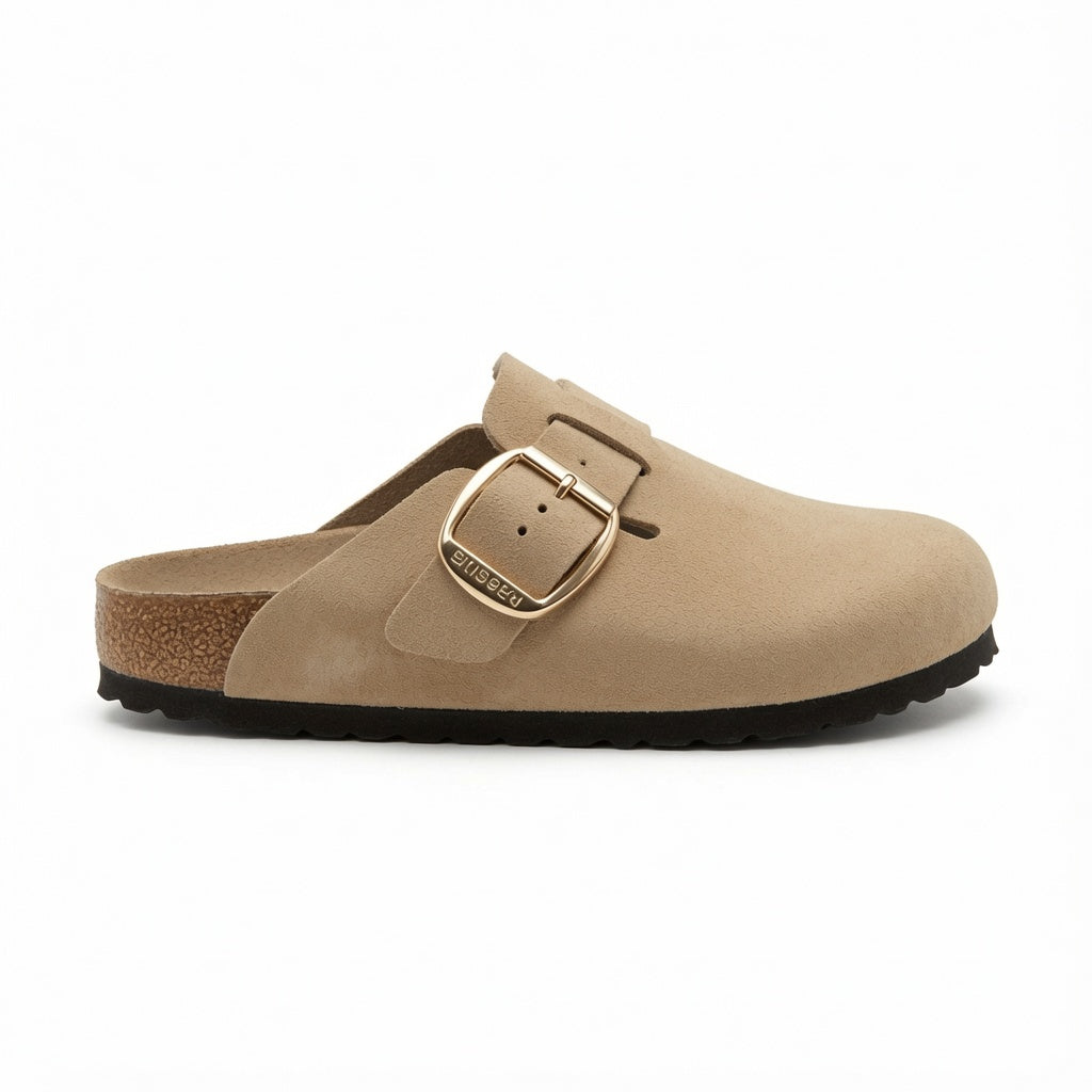 Birkenstock Boston Big Buckle Oiled Leather Clog - Tobacco Brown