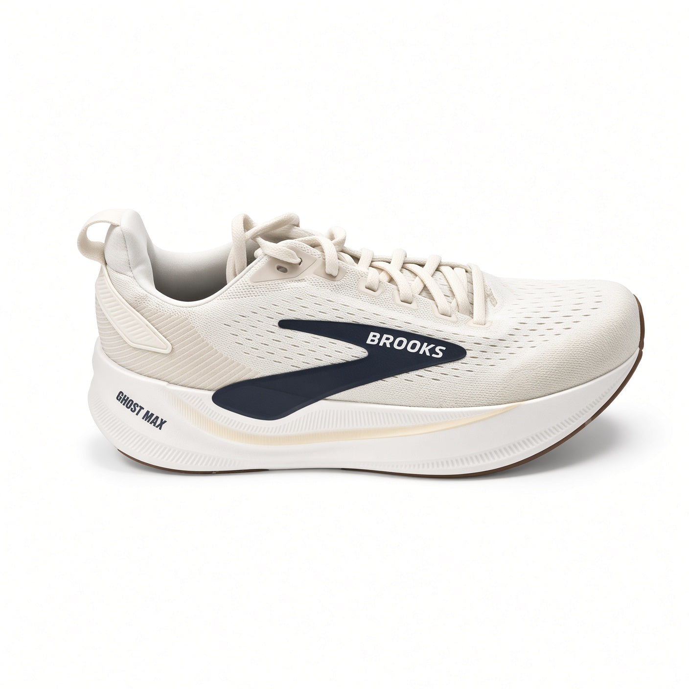 Men's Brooks Ghost Max 4 Running Athletic Shoe-Coconut