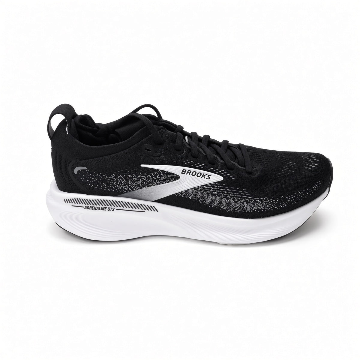 Men's Brooks Adrenaline GTS 25 Running Athletic Shoe -Black/Grey/White