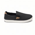 Men's Olukai Lae'ahi Lauhala Slip-On Leather Shoe - Black